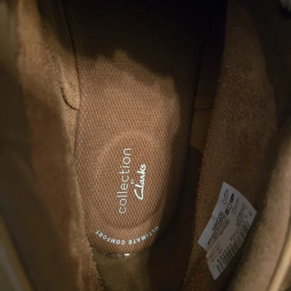 Clarks Men Forge Stride Tan Leather Boot 12M - Picture 6 of 7